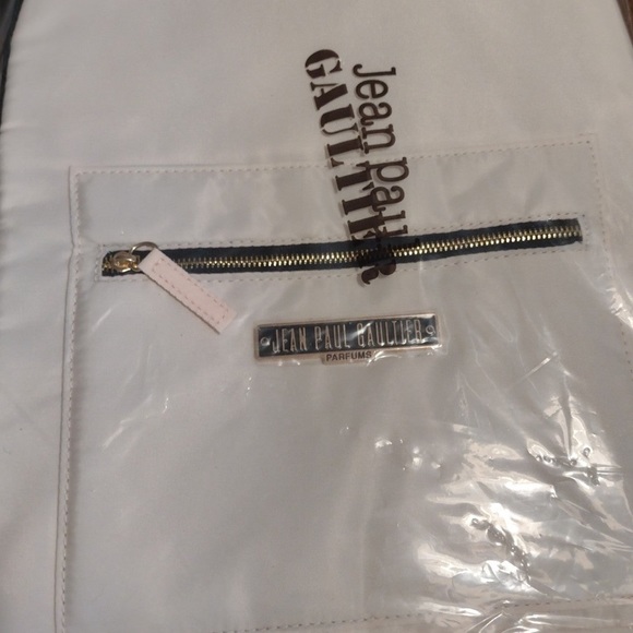 NEW Jean Paul Gaultier Light Blush Pink Zippered Backpack with Exterior Pocket - Picture 3 of 3